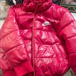Nike Kids Red Puffer Jacket